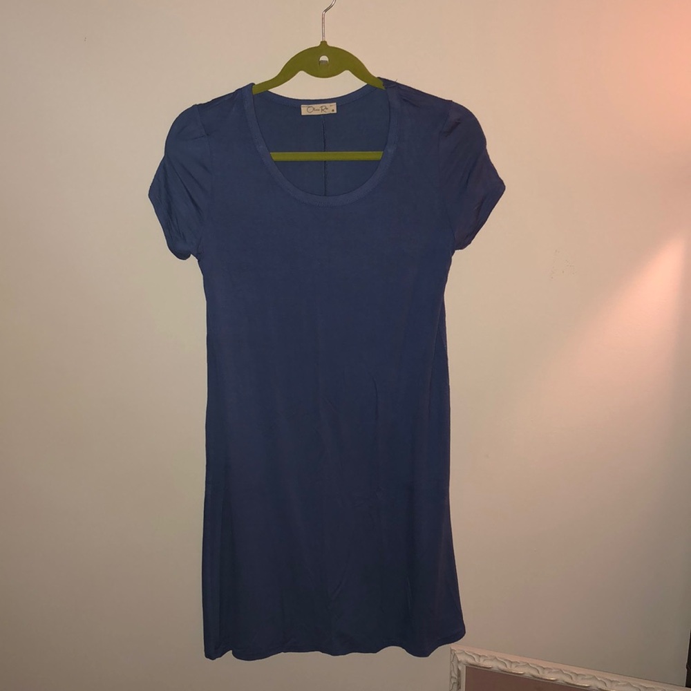 Scoop neck t shirt dress